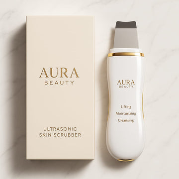 Ultrasonic Skin Scrubber – Deep Cleansing & Exfoliating Facial Device | Aura Beauty