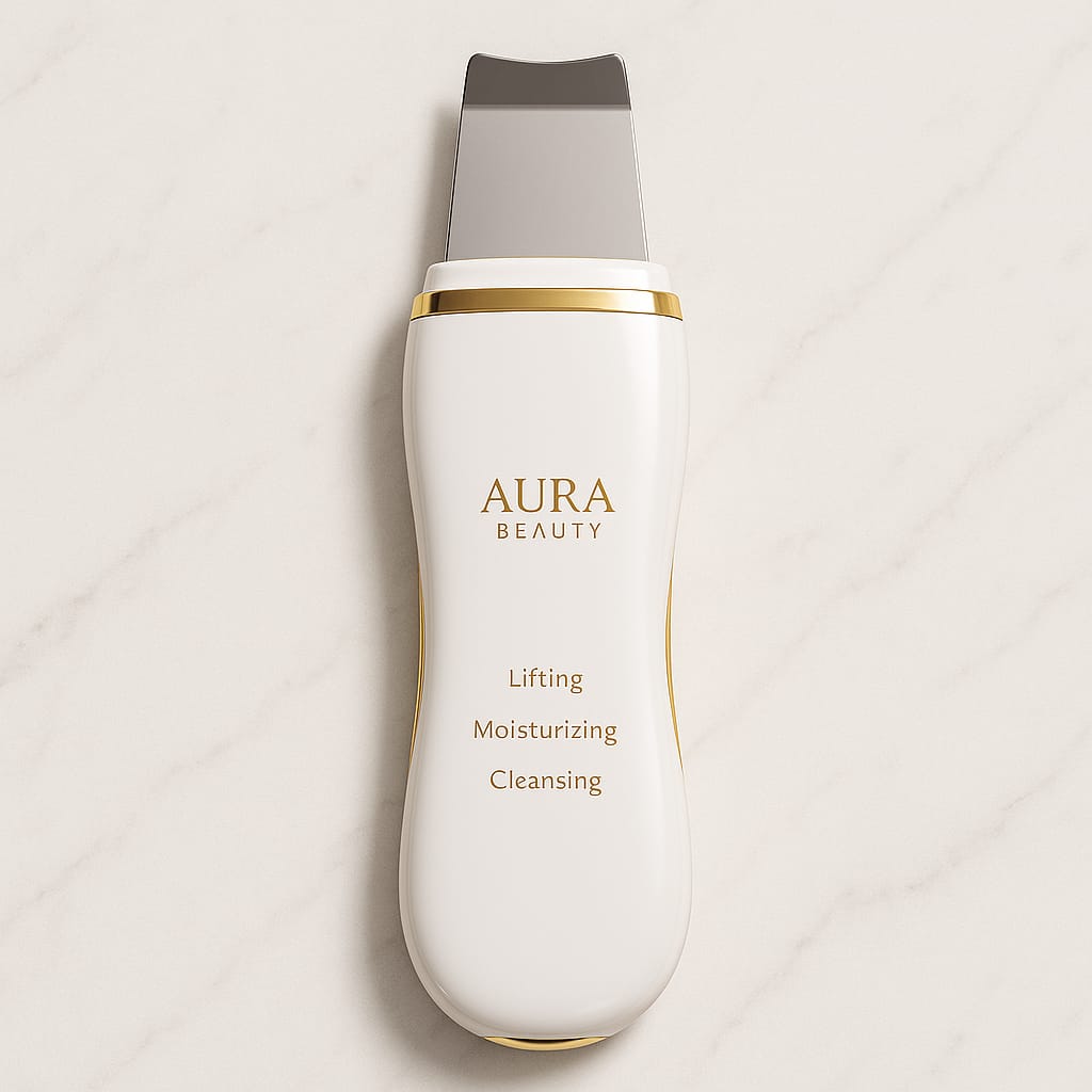 Ultrasonic Skin Scrubber – Deep Cleansing & Exfoliating Facial Device | Aura Beauty