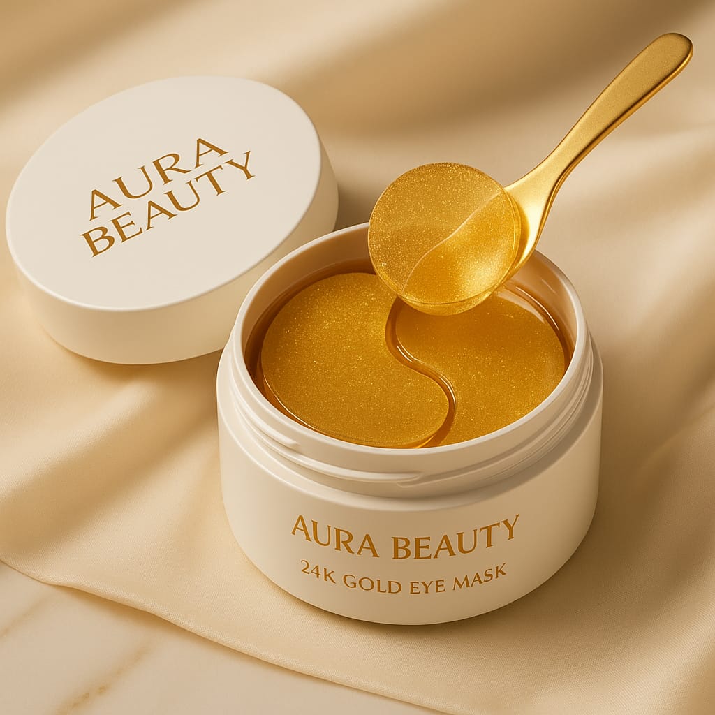 24K Gold Collagen Eye Mask – Dark Circles, Puffiness & Fine Lines - aura beauty cosmetics