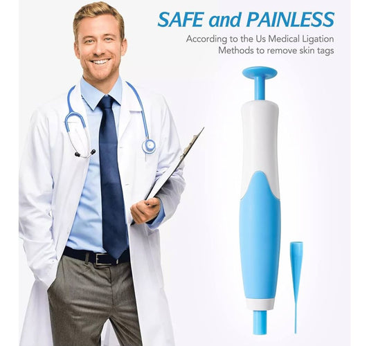2 In1 Painless Auto Skin Tag Mole Wart Removal Kit Skin Care Body Wart Dot Treatments Remover Cleaning Tools